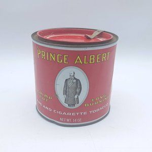 Vintage Metal Prince Albert Crimp Cut Tobacco 14 Ounce Can